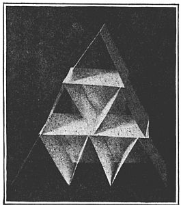 Fig. 4—Use the tents to make this pyramid.