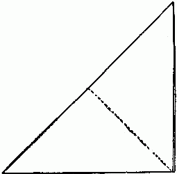 Fig. 227—The folded square makes the triangle.