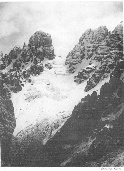 Piz Popena e Monte Cristallo dal Passo Schönleiter (versante Nord)
