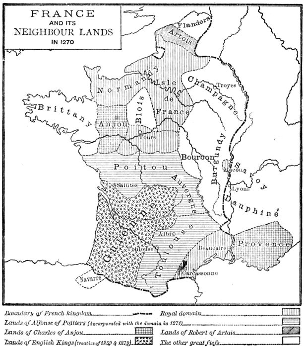 FRANCE AND ITS NEIGHBOUR LANDS IN 1270